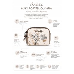 ANEKKE OLYMPIA MAŁA PORTMONETKA DAMSKA PORTFELIK NA ZAMEK