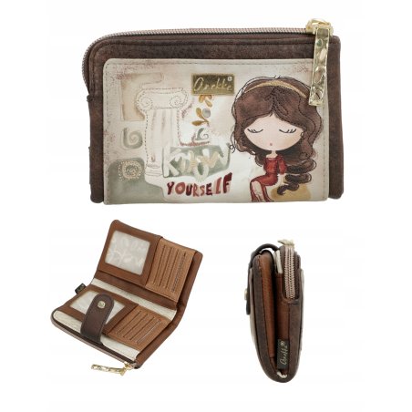 MODNY PORTFEL DAMSKI PORTMONETKA WALLET ANEKKE MUSE ETUI NA KARTY RFID