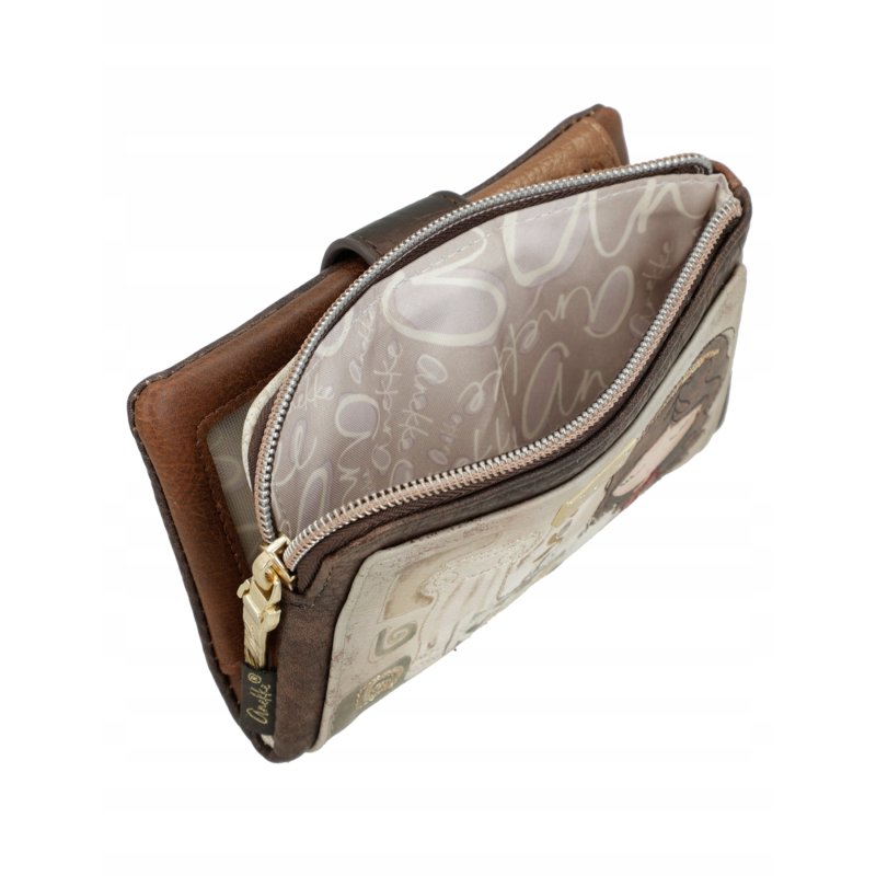 MODNY PORTFEL DAMSKI PORTMONETKA WALLET ANEKKE MUSE ETUI NA KARTY RFID
