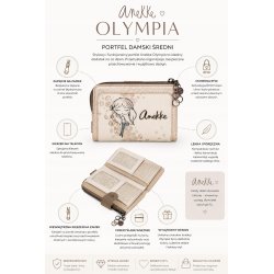 ANEKKE OLYMPIA PORTFEL DAMSKI RFID BEŻOWY ŚREDNI NA ZAMEK