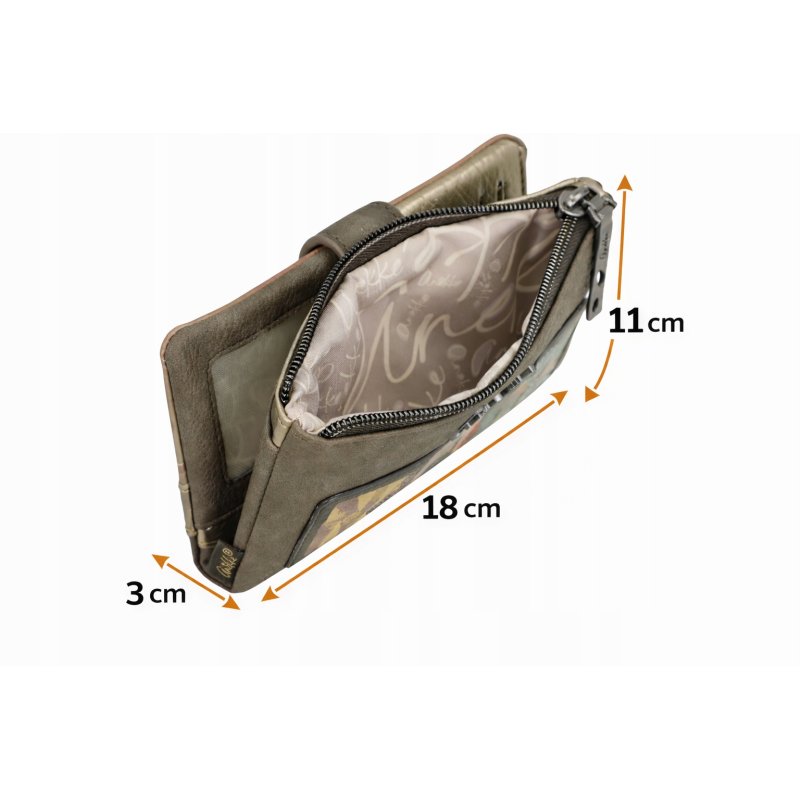 PORTFEL DAMSKI ANEKKE AMPHORA RFID ELEGANCKI DUŻY BOHO