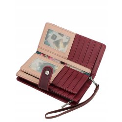 MODNY ELEGANCKI MIĘKKI PORTFEL DAMSKI ANEKKE REAL ETUI NA KARTY RFID