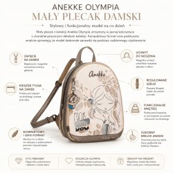 ANEKKE OLYMPIA MAŁY PLECAK DAMSKI MIEJSKI CASUAL