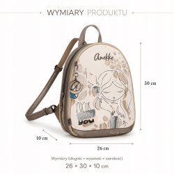 ANEKKE OLYMPIA MAŁY PLECAK DAMSKI MIEJSKI CASUAL