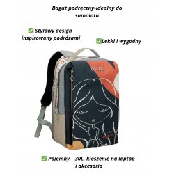 PLECAK DAMSKI ANEKKE OLYMPIA PODRÓŻNY DO SAMOLOTU KABINOWY