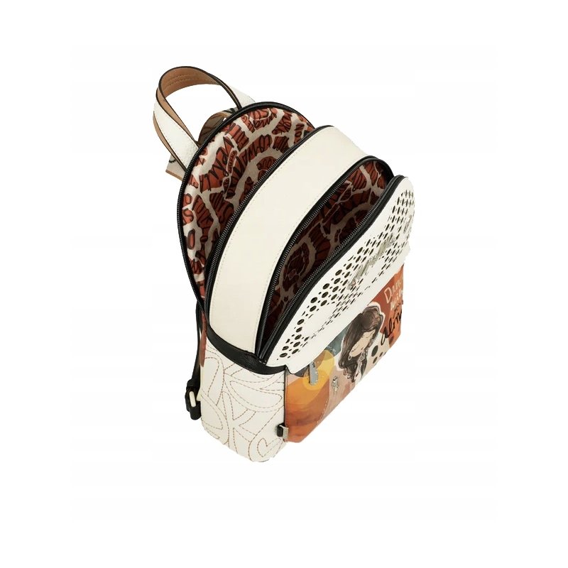 PLECAK MIEJSKI BACKPAK STYLOWY DLA KOBIETY ANEKKE ALMA JASNY AŻUROWY