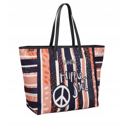 TOREBKA NA PLAŻĘ DUŻA TORBA PLAŻOWA SHOPPER NA ZAKUPY ANEKKE PEACE&LOVE
