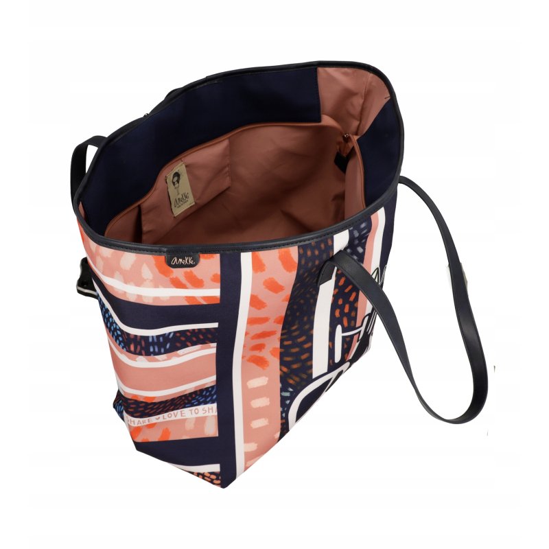 TOREBKA NA PLAŻĘ DUŻA TORBA PLAŻOWA SHOPPER NA ZAKUPY ANEKKE PEACE&LOVE