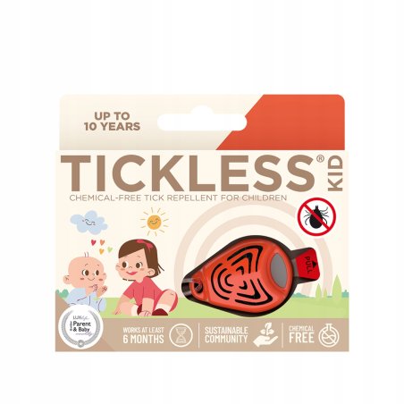 TICKLESS KID DLA DZIECI ULTRADŹWIĘKOWA OCHRONA ŚRODEK NA KLESZCZE ORANGE