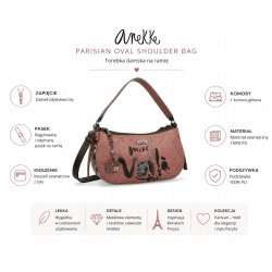 ANEKKE PARISIAN OVAL SHOULDER BAG - TOREBKA NA RAMIĘ