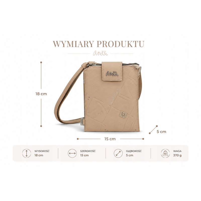 ANEKKE EVOLUTION MINI TOREBKA CROSSBODY Z KLAPKĄ