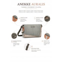 TOREBKA DAMSKA CROSSBODY Z KLAPKĄ ANEKKE AURALIS