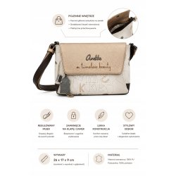 DAMSKA TOREBKA SKÓRA EKOLOGICZNA CROSSBODY ANEKKE BLOOM