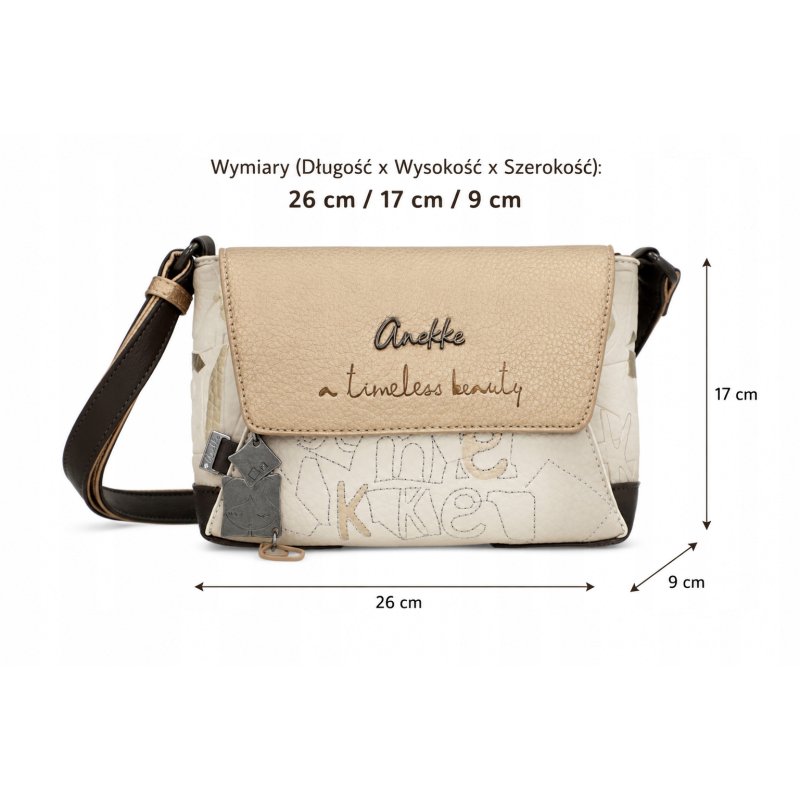 DAMSKA TOREBKA SKÓRA EKOLOGICZNA CROSSBODY ANEKKE BLOOM