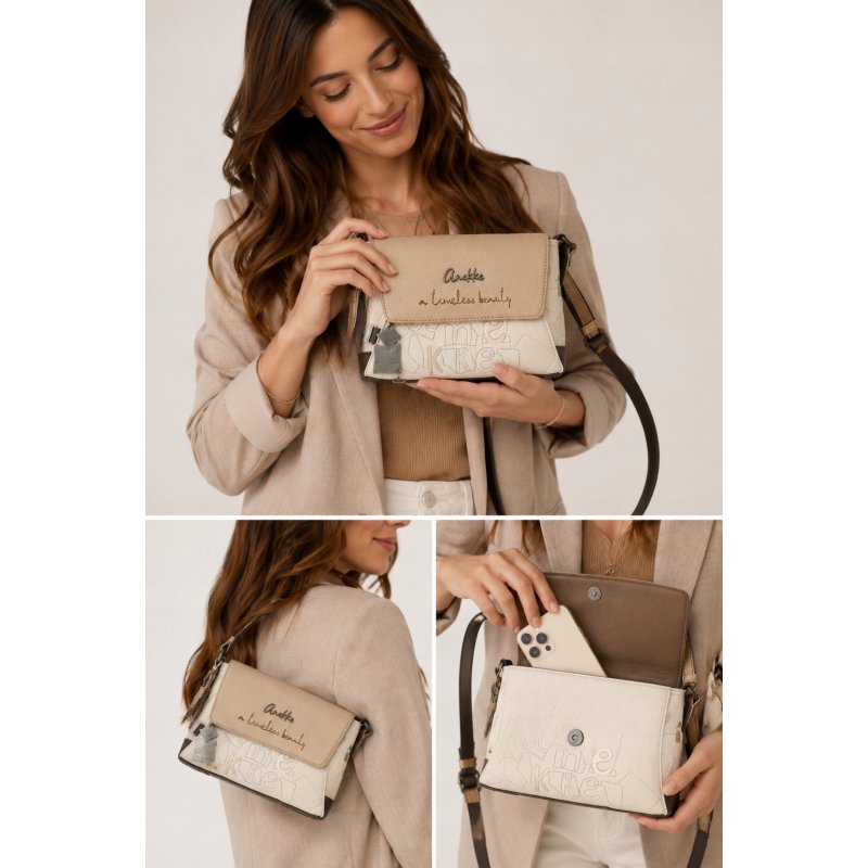 DAMSKA TOREBKA SKÓRA EKOLOGICZNA CROSSBODY ANEKKE BLOOM