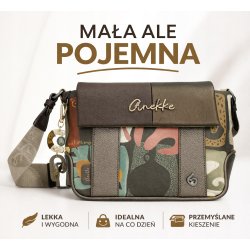 TOREBKA DAMSKA ANEKKE AMPHORA LISTONOSZKA Z KLAPKĄ BOHO