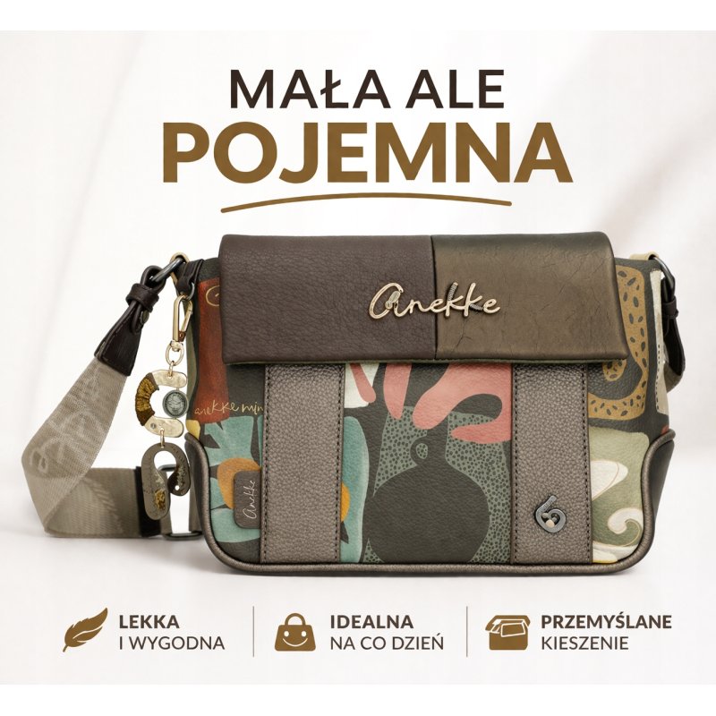 TOREBKA DAMSKA ANEKKE AMPHORA LISTONOSZKA Z KLAPKĄ BOHO