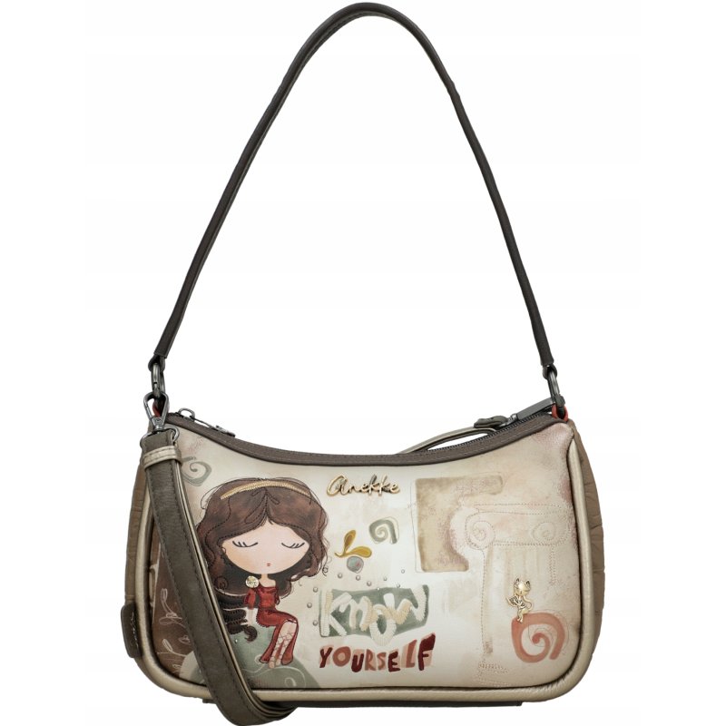 TOREBKA DAMSKA ELEGANCKA BAGIETKA NA RAMIĘ CROSSBODY ANEKKE MUSE