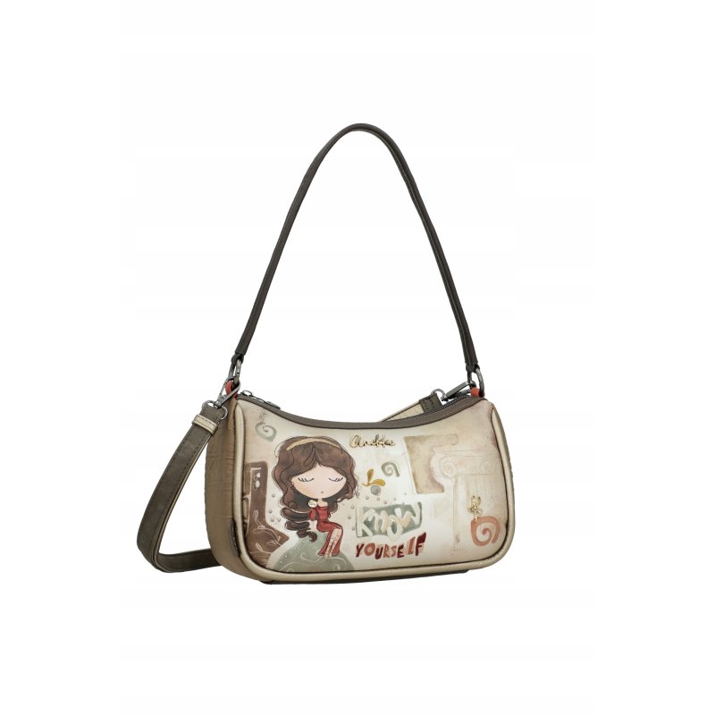 TOREBKA DAMSKA ELEGANCKA BAGIETKA NA RAMIĘ CROSSBODY ANEKKE MUSE