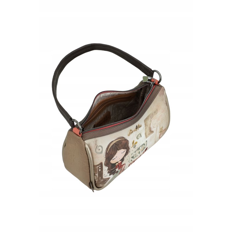 TOREBKA DAMSKA ELEGANCKA BAGIETKA NA RAMIĘ CROSSBODY ANEKKE MUSE