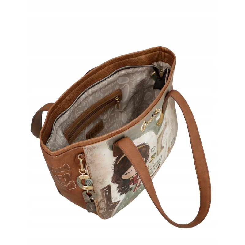 TOREBKA DAMSKA ELEGANCKA Z DWOMA UCHWYTAMI NA RAMIĘ SHOPPER BAG ANEKKE MUSE