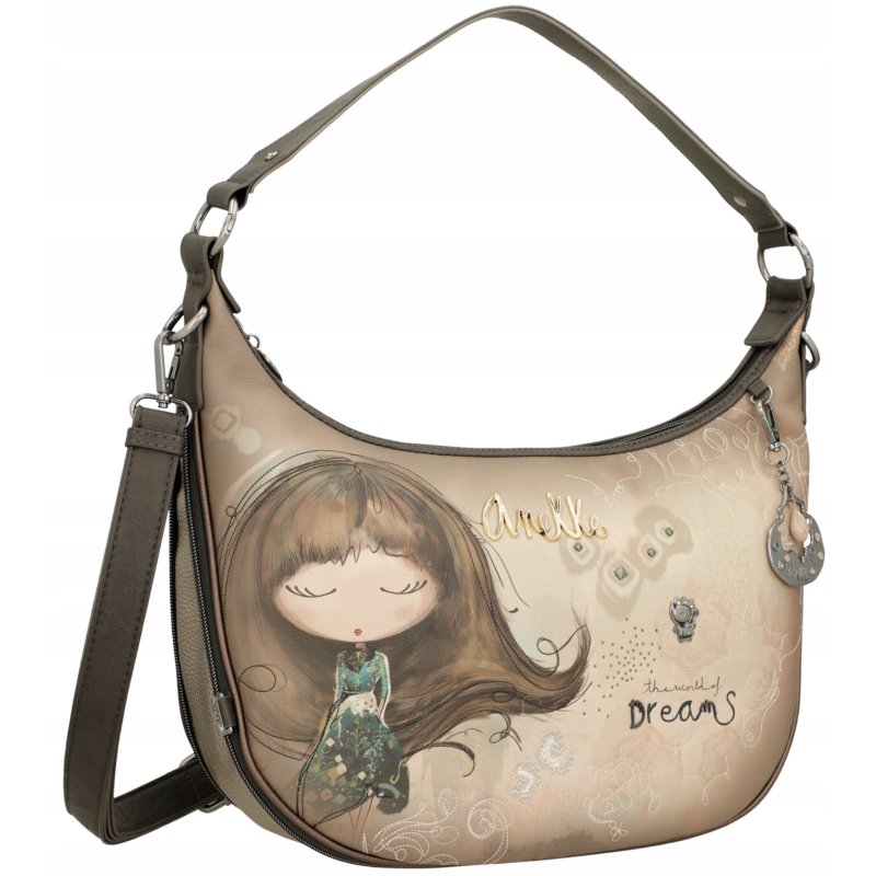 TOREBKA DAMSKA ANEKKE REAL NA RAMIĘ MODNA CROSSBODY LISTONOSZKA MIEJSKA