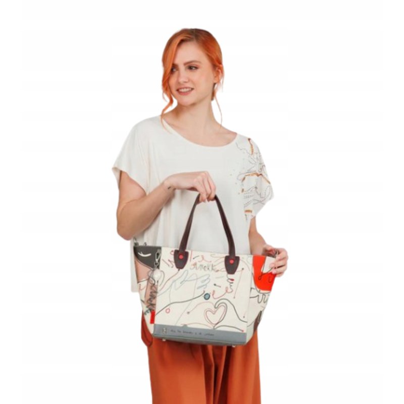 TOREBKA I KOSMETYCZKA TORBA DUŻA SHOPPER DLA KOBIETY 2w1 ANEKKE ALMA OLE