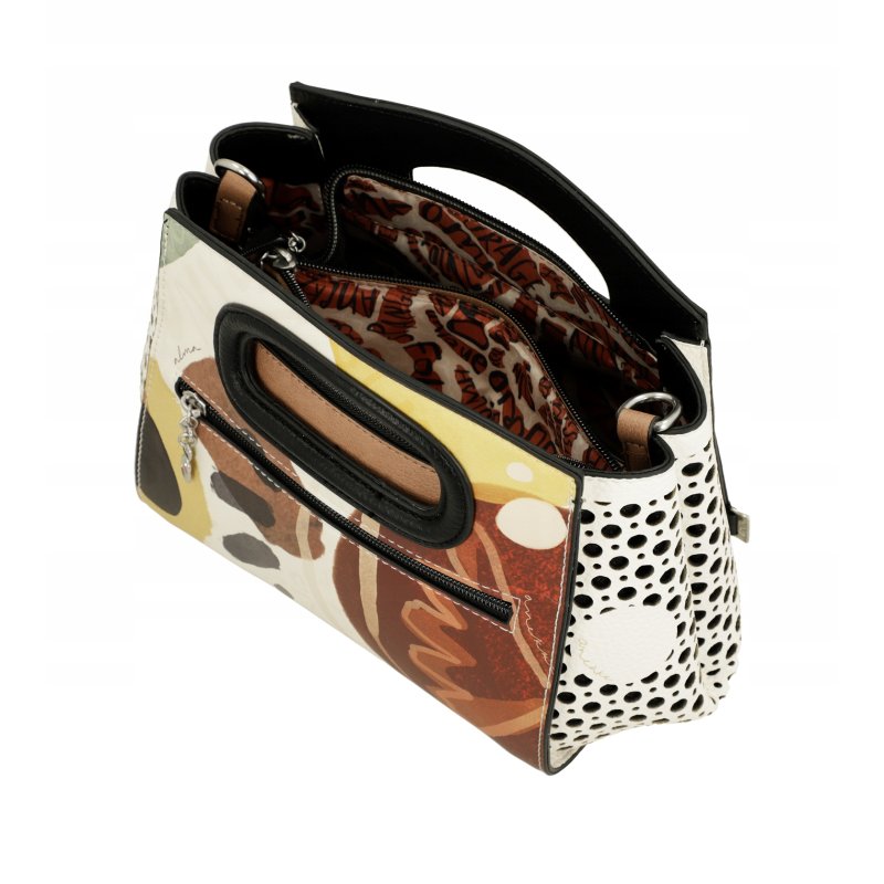 ANEKKE ALMA TOREBKA AŻUROWA DAMSKA NA RAMIĘ I DO RĘKI DŁUGI PASEK CROSSBODY