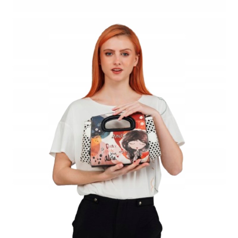 ANEKKE ALMA TOREBKA AŻUROWA DAMSKA NA RAMIĘ I DO RĘKI DŁUGI PASEK CROSSBODY
