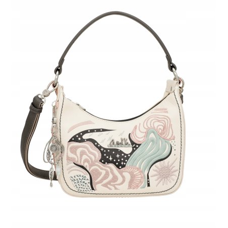 TOREBKA DAMSKA CROSSBODY NA RAMIĘ DO RĘKI BRELOK ANEKKE PSYCHEDELIC