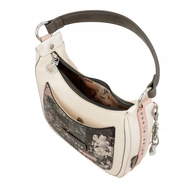 TOREBKA DAMSKA CROSSBODY NA RAMIĘ DO RĘKI BRELOK ANEKKE PSYCHEDELIC
