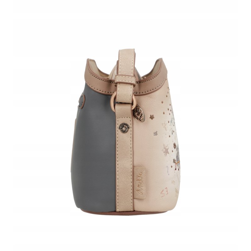 TOREBKA DAMSKA CROSSBODY LISTONOSZKA NA RAMIĘ BRELOK ANEKKE HOLLYWOOD