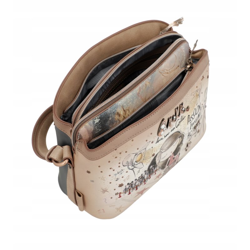 TOREBKA DAMSKA CROSSBODY LISTONOSZKA NA RAMIĘ BRELOK ANEKKE HOLLYWOOD