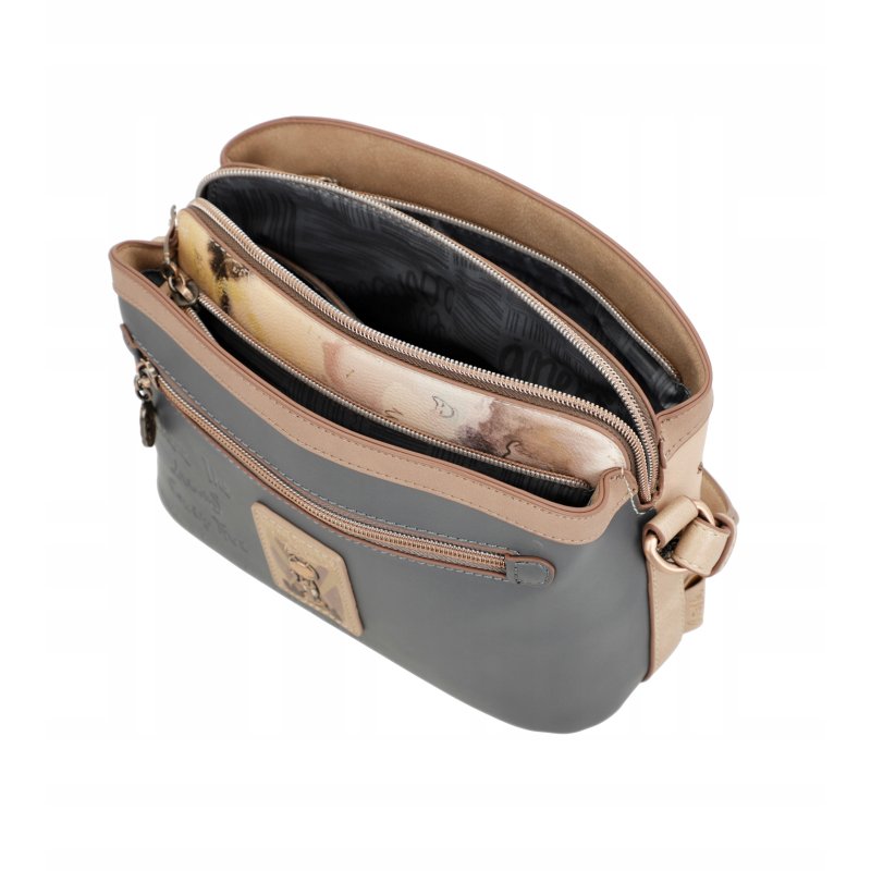TOREBKA DAMSKA CROSSBODY LISTONOSZKA NA RAMIĘ BRELOK ANEKKE HOLLYWOOD