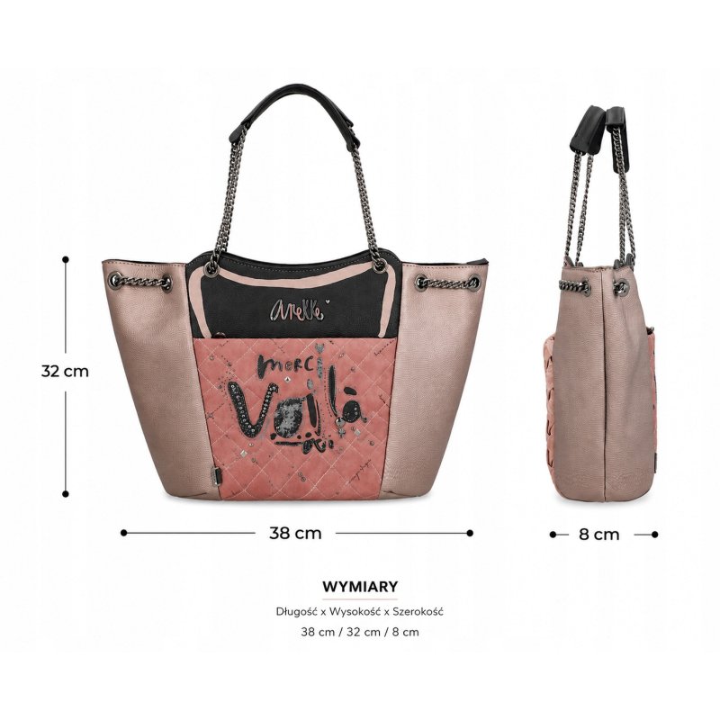 ANEKKE PARISIAN DUŻA TOREBKA SHOPPER NA RAMIĘ
