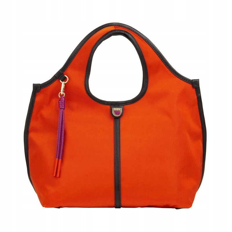 TOREBKA DAMSKA SKÓRA NYLON DUDU HANDY ORANGE DO RĘKI
