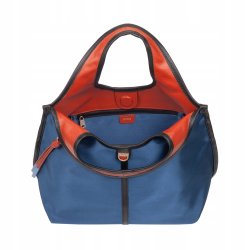 TOREBKA DAMSKA SKÓRA NYLON DUDU HANDY BLUE DO RĘKI