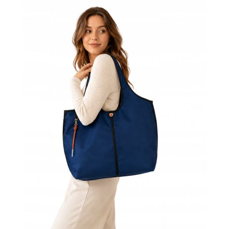 TOREBKA DAMSKA SKÓRZANA SHOPPER PREMIUM DUŻA DUDU SALLY BLUE