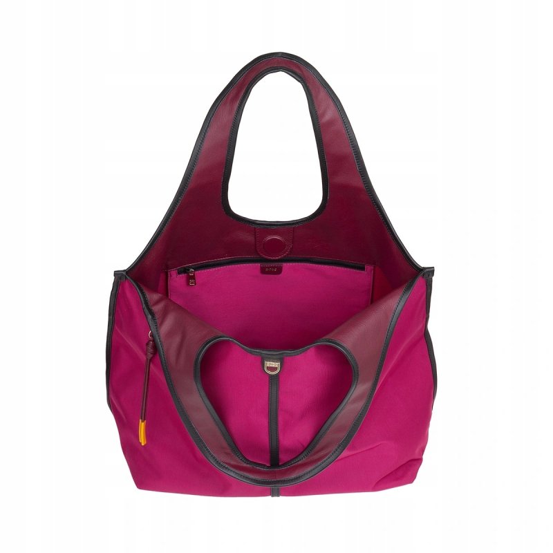 TOREBKA DAMSKA SKÓRZANA SHOPPER PREMIUM DUŻA DUDU SALLY FUCHSIA