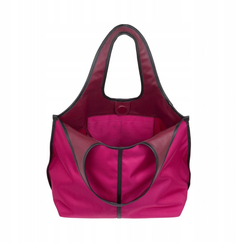 TOREBKA DAMSKA SKÓRZANA SHOPPER PREMIUM DUŻA DUDU SALLY FUCHSIA