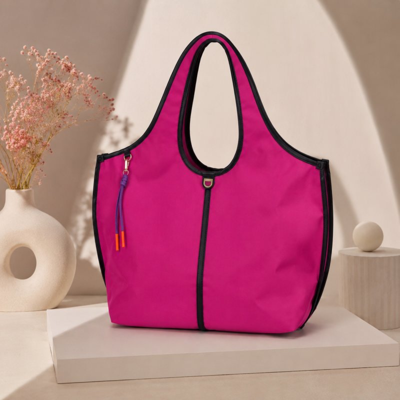 TOREBKA DAMSKA SKÓRZANA SHOPPER PREMIUM DUŻA DUDU SALLY FUCHSIA